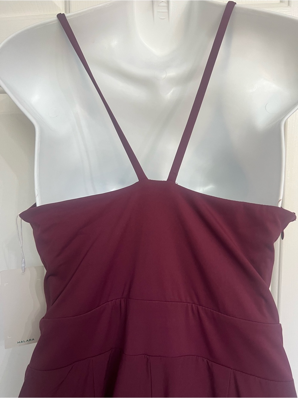 HALARA Women's Burgundy Romper/Jumpsuit Sz Medium Petite NWT - Picture 6 of 12